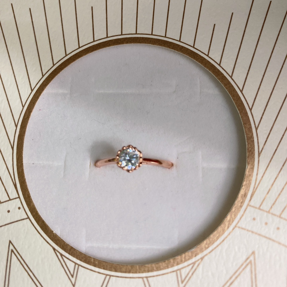Electroplated rose gold preservation 4⃣️ Bali zircon popular all-match women's ring 1⃣️