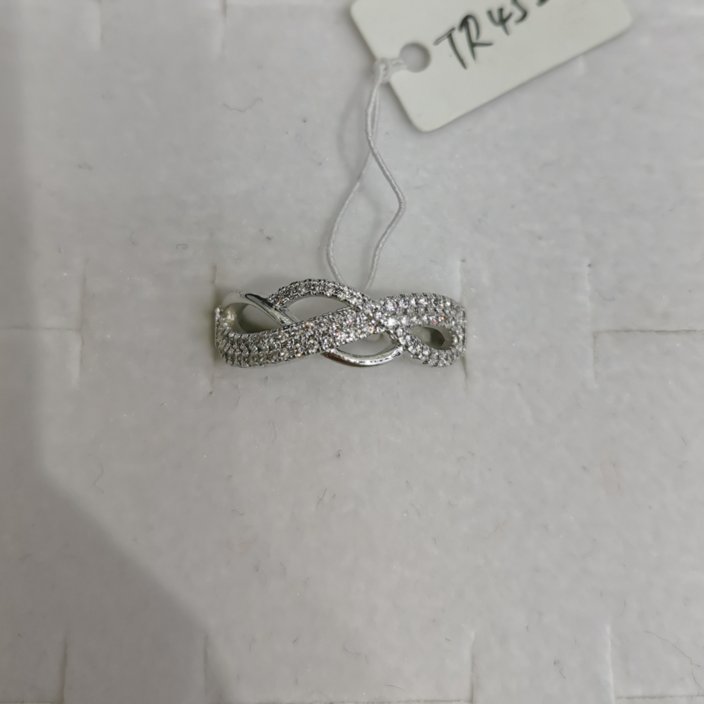 White zircon ring