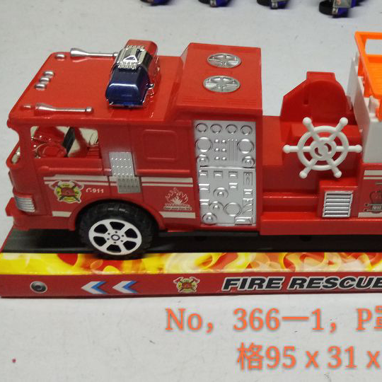 玩具儿童玩具仿真车模拟玩具车助力车工程车吸板车开窗歌涂鸦车工程场景收纳盒飞机带拖小车消防车366－1