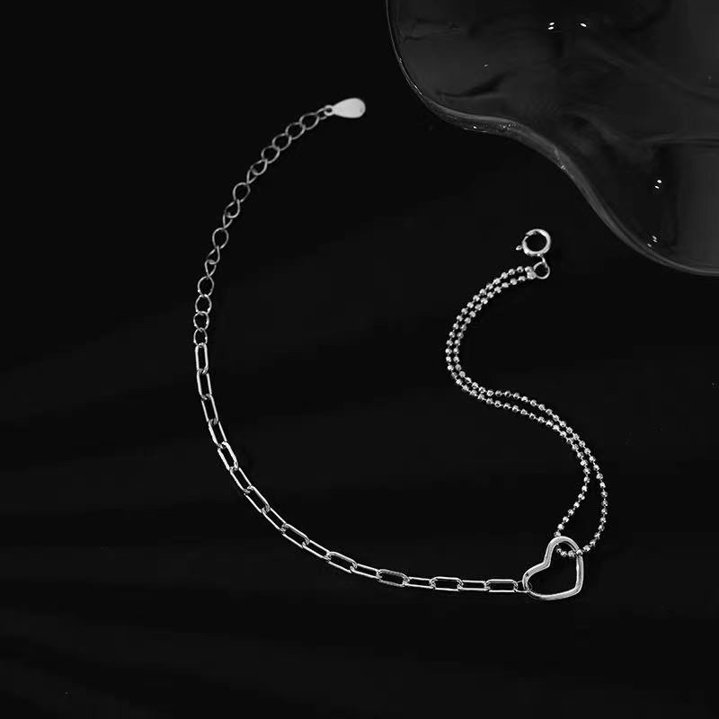 Square chain hollow love bracelet