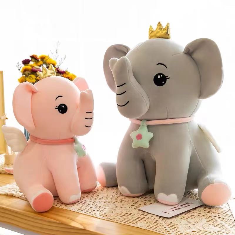 Dreamy plush toy large-sized Yellow crested elephant premium figurine detail image 3