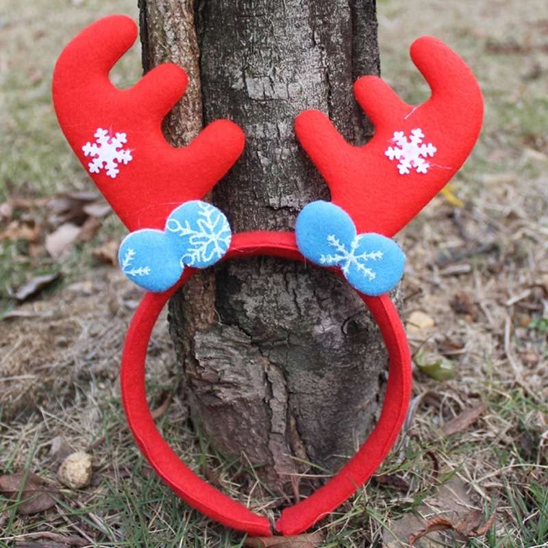 圣诞头箍发箍圣诞帽鹿角饰品小鹿雪人头箍圣诞老人头饰发箍发簪15细节图