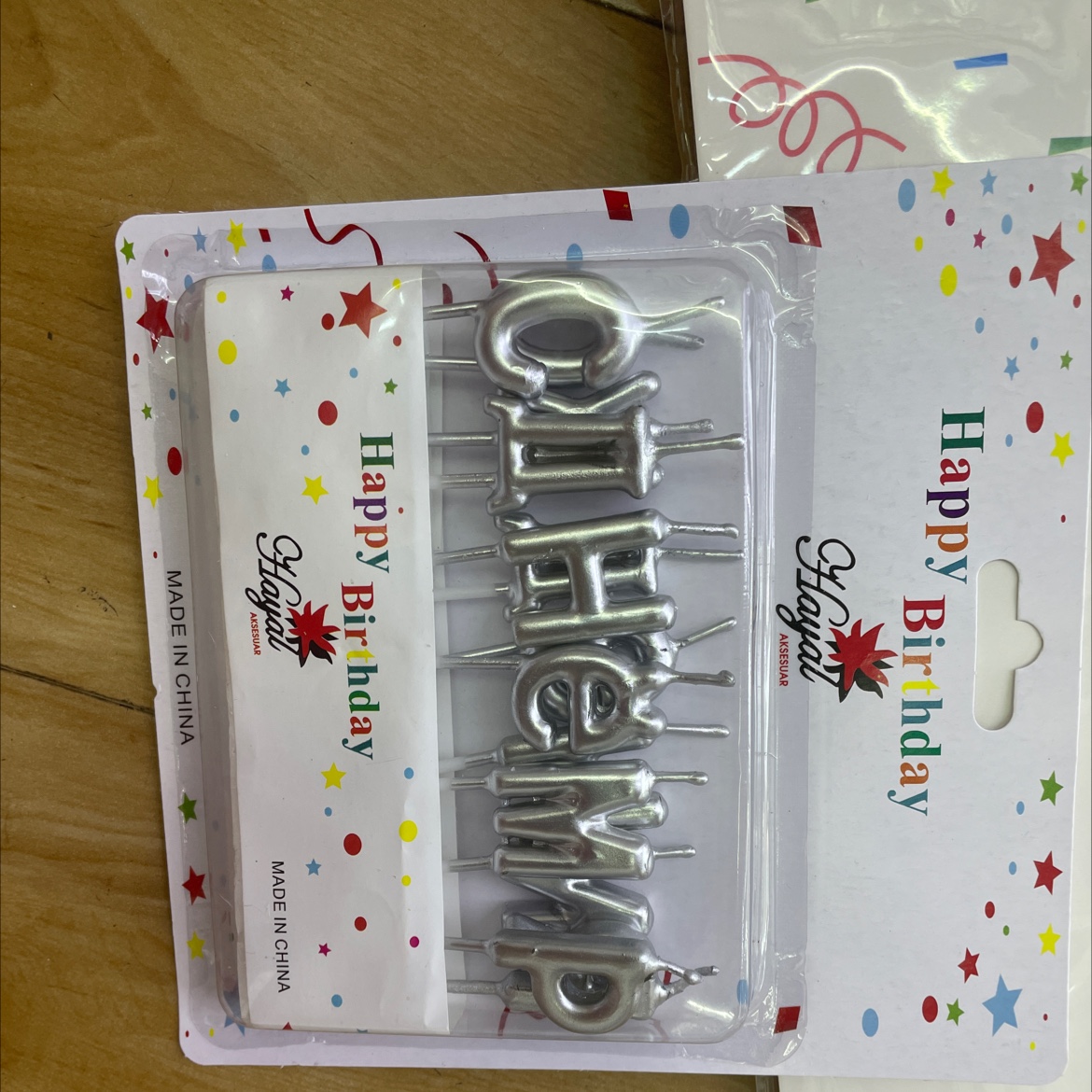 The Russian birthday letter is silver