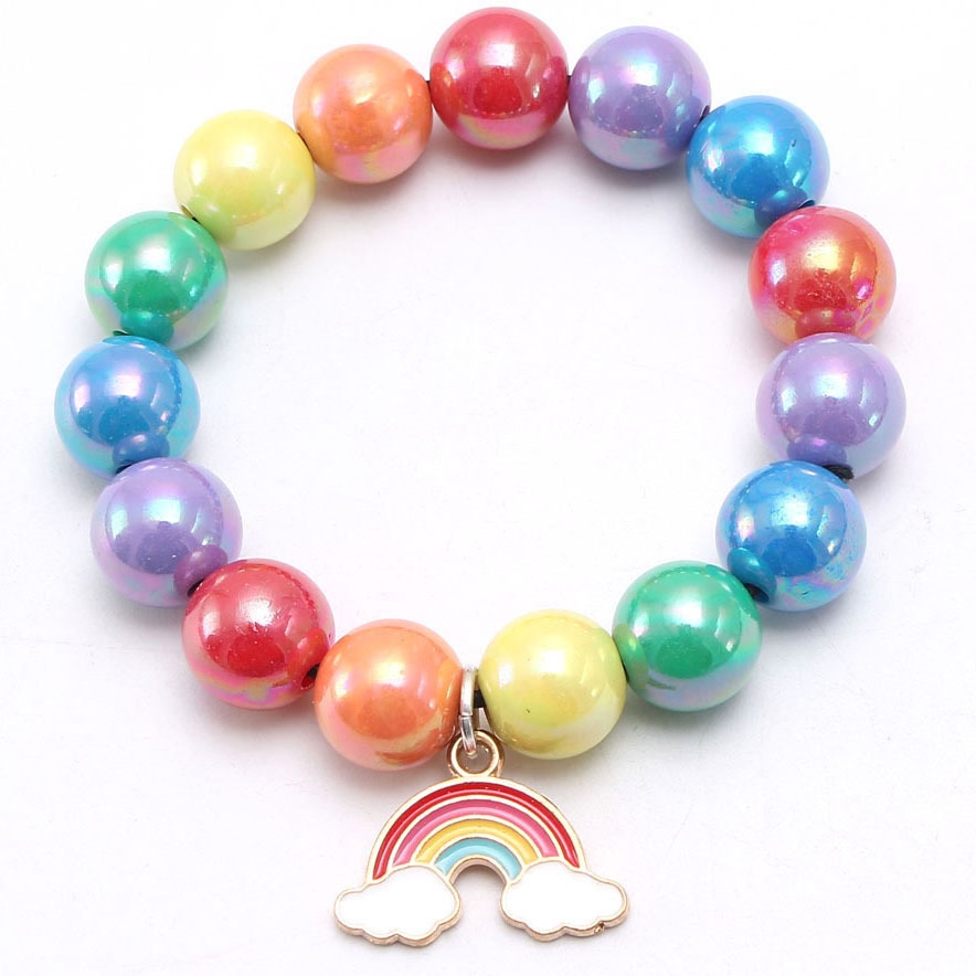 Colorful candy beads cartoon children's bracelet, girls' and babies' bracelet jewelry, trendy baby accessories and ornaments