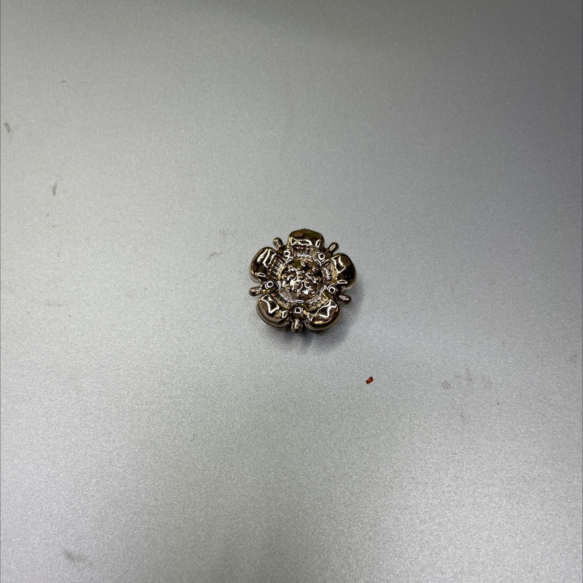 Purple and gold flower shoe buckle