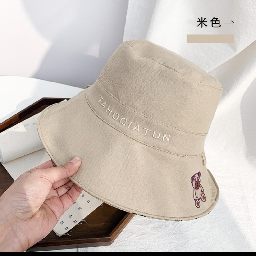 帽子女春夏渔夫帽日系防紫外线百搭防晒遮阳帽韩版潮时尚遮脸盆帽08