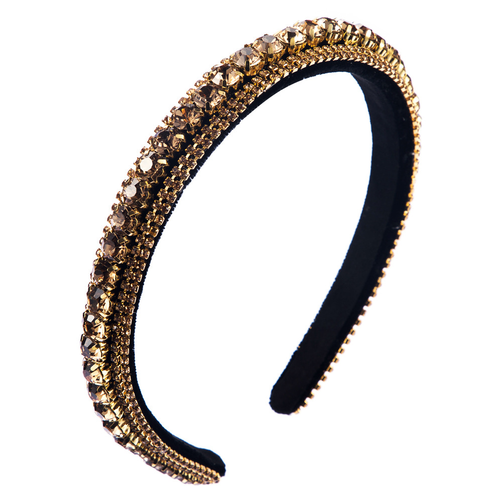 Multi-layer glass studded with velvet, fashionable fine-edged headband Application Scenario