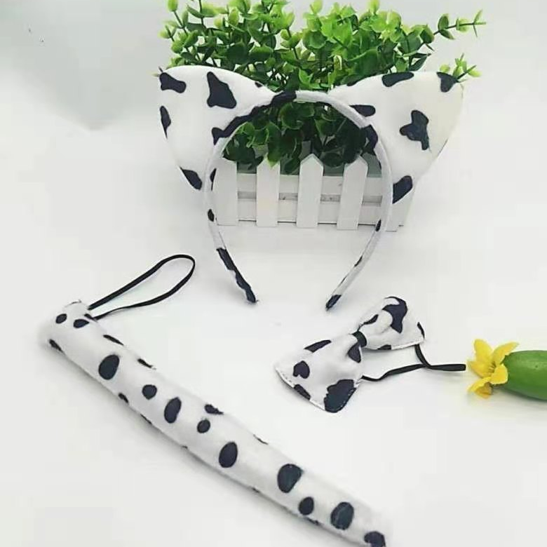 奶牛发箍三件套派对装饰用品批发