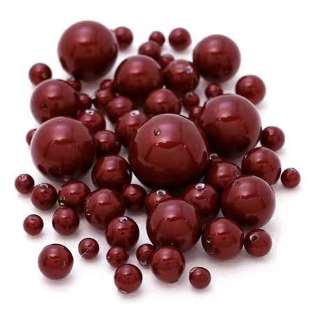 Wine red imitation beaded beads