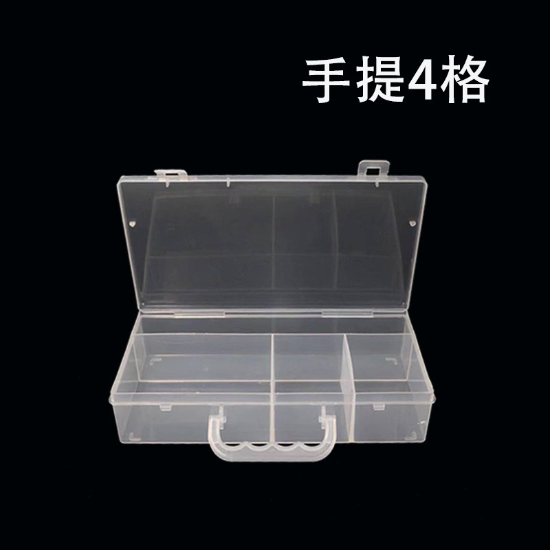 Rectangular transparent pp plastic empty belt portable stationery tools jewelry sample finishing