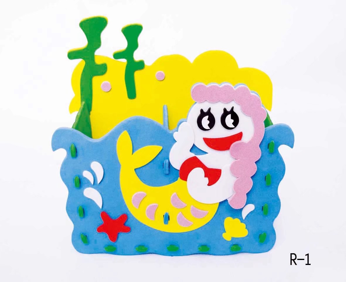 DIY手工制作EVA笔筒系列-05白底实物图