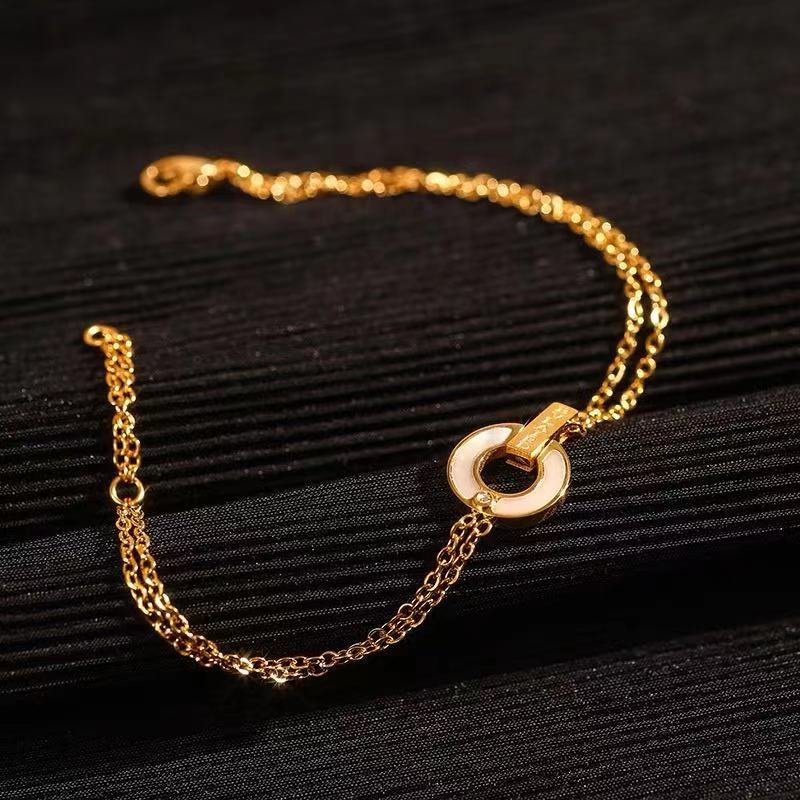 Hollow copper coin bracelet