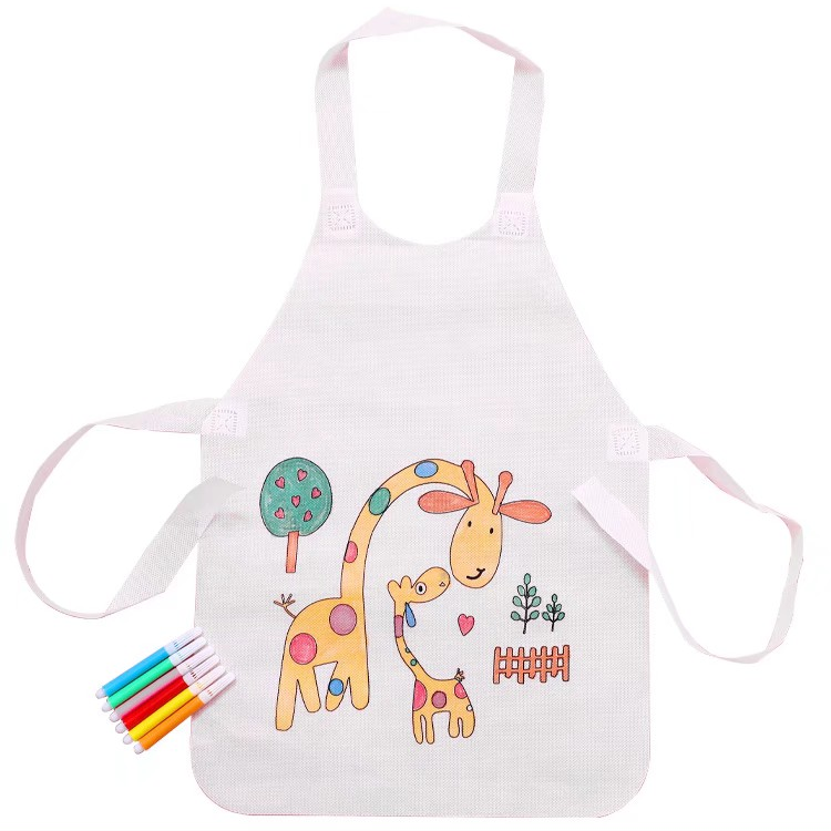 DIY手工涂鸦无纺布围兜-01