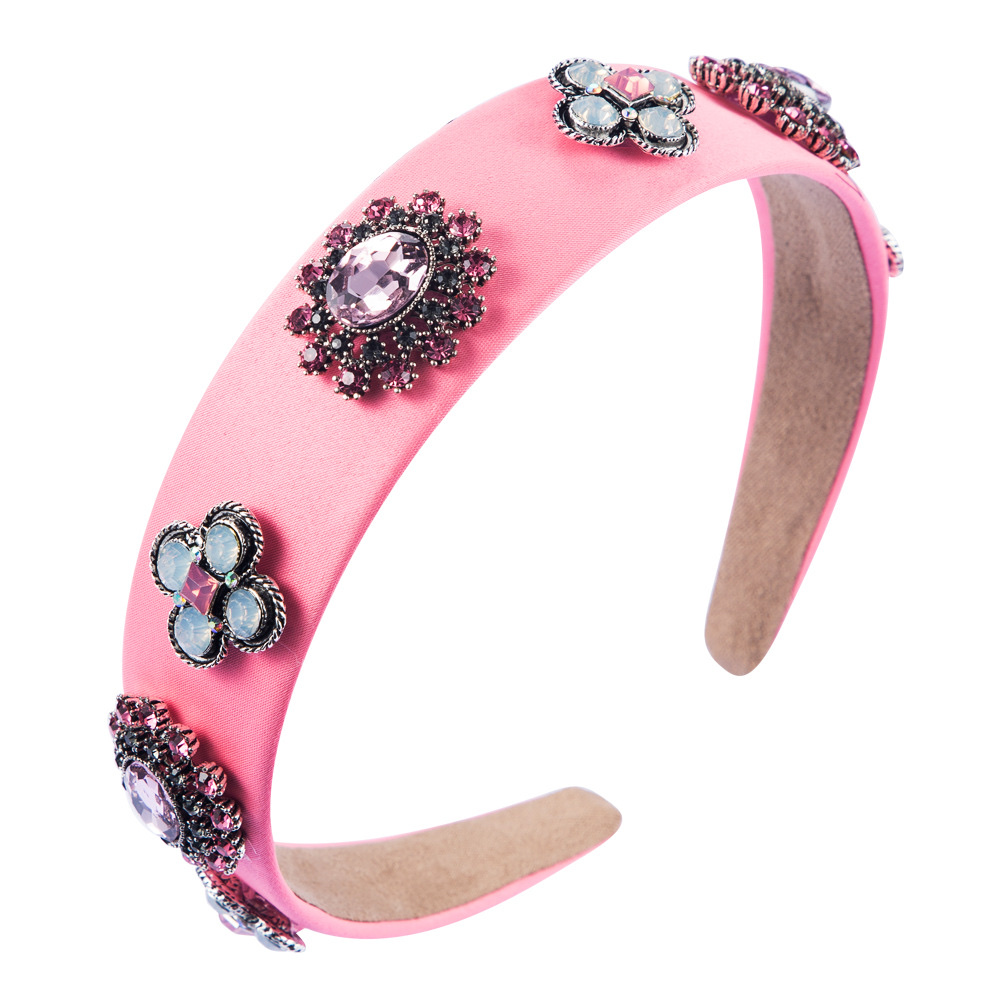 Multi-layer glass diamond spring and summer flower bright hair band Item Picture