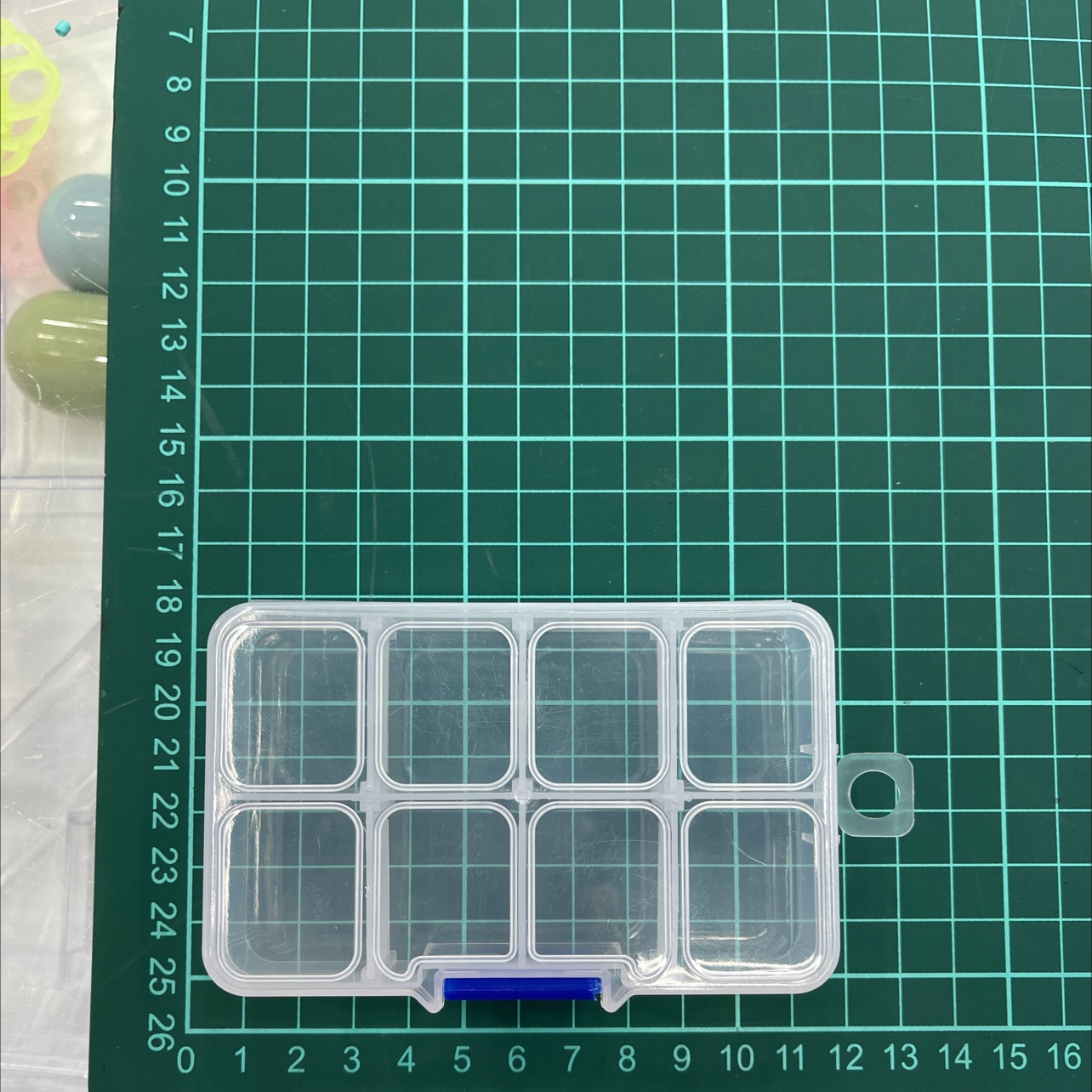 Square storage box pp8 compartment lid with card slot