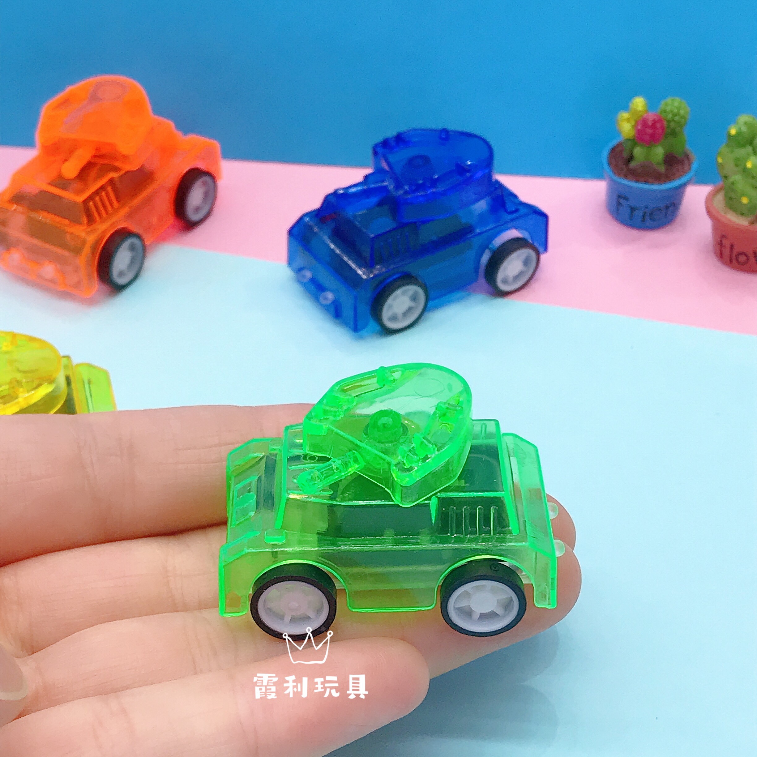 Transparent Rebound tank children's plastic toy gift gacha detail image 3