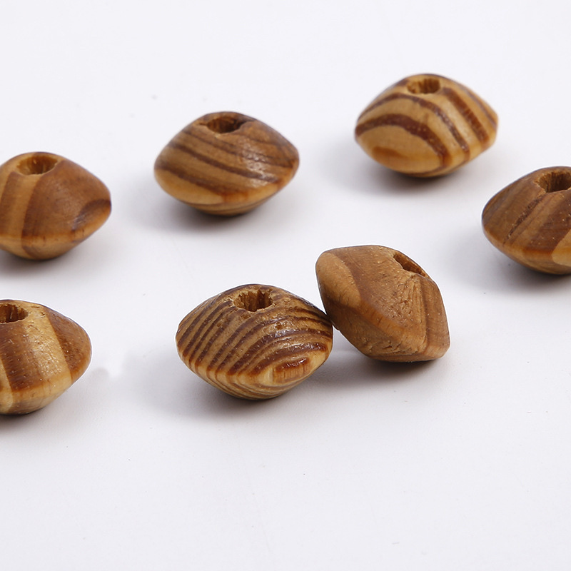 Cross-border DIY jewelry accessories, abacus wood beads, pine wood diamond beads, loose beads, bag accessories, custom wood beads Specification image