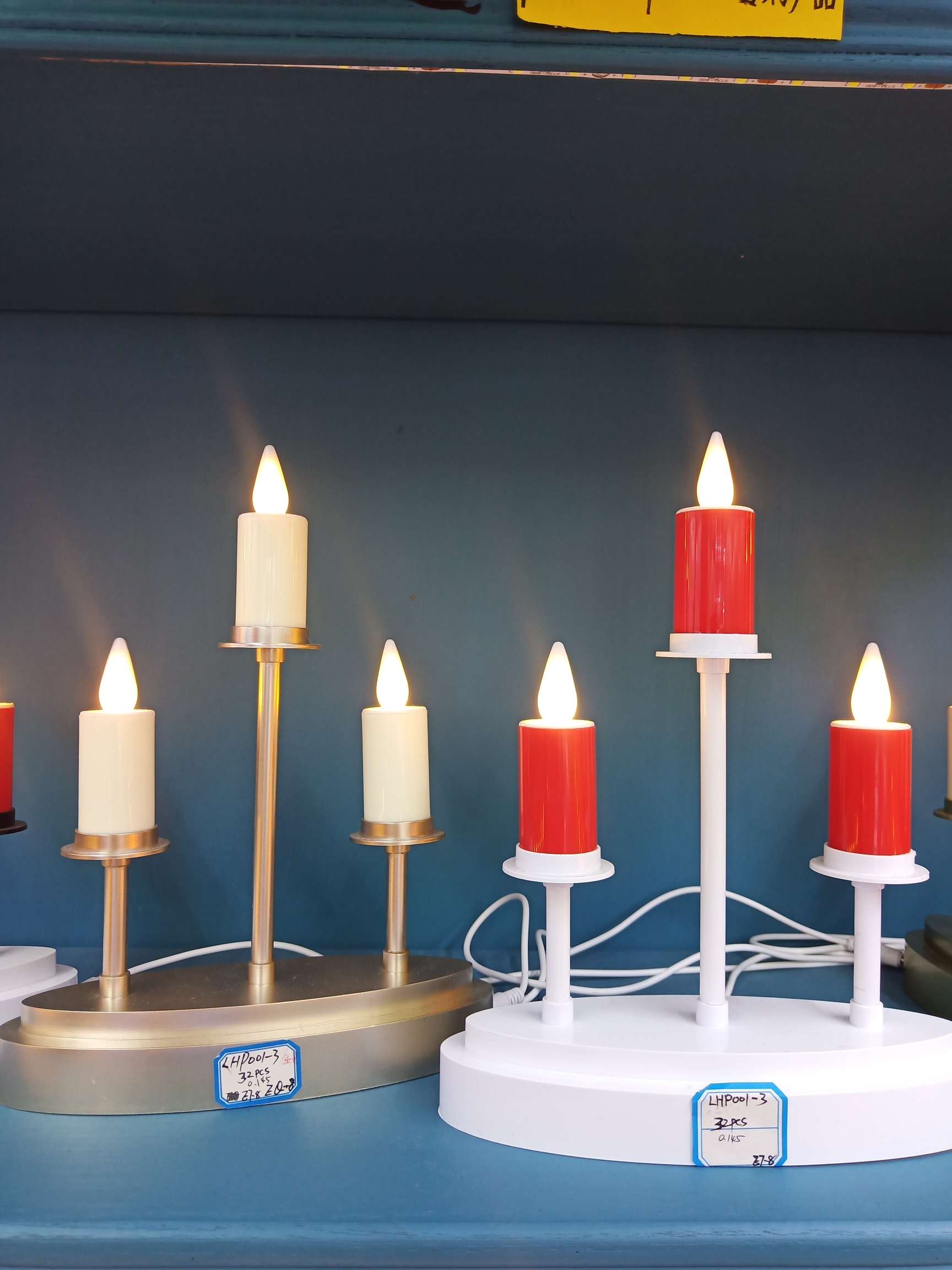 超级逼真3头欧式LED电子工艺蜡烛详情图2