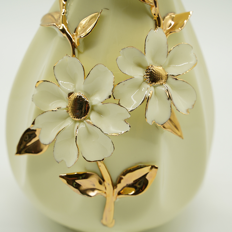 European-style gilded ceramic vases, flower arrangements, flower vases, home wedding decorations, handicrafts, gifts, living room decoration cabinets, catering and hotel wedding courtyard KTV ornaments wholesale 0771 Specification image