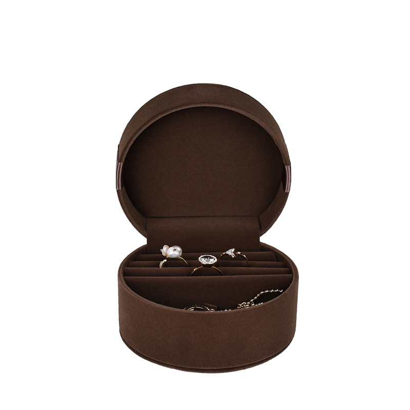 Zhihua Factory offers direct sales of ribbon velvet jewelry boxes, semi-cylindrical storage boxes, and custom wholesale jewelry packaging Specification image