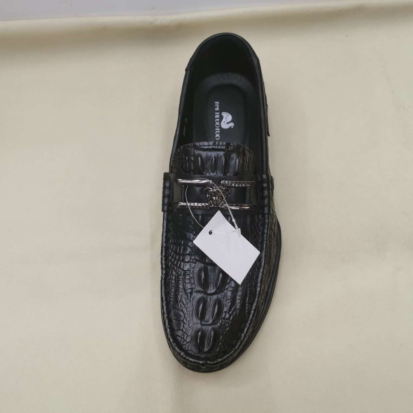 男士真皮鞋库存尾货特价处理真皮鞋牛皮男鞋一脚蹬商务休闲男皮鞋透气软底豆豆鞋详情图2