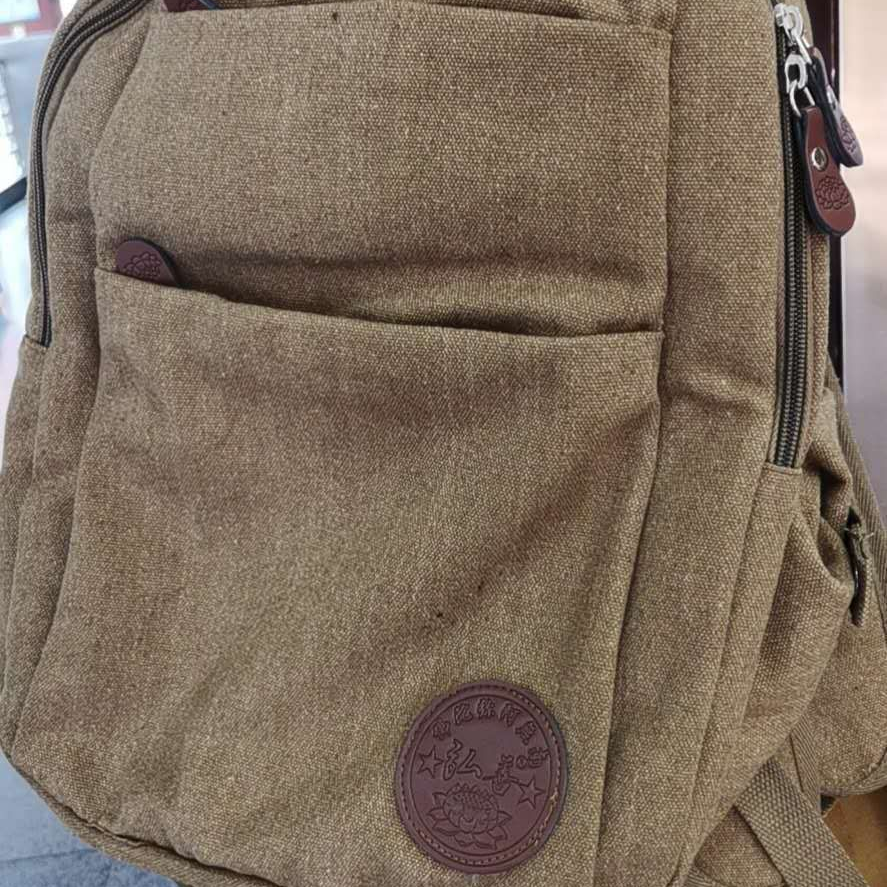 Schoolbag, monk's bag, layperson's bag, incense-burning bag, chanting bag, temple monk canvas bag, monastic meditation single-shoulder crossbody bag, Golden Qilin 04