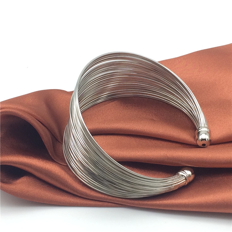 Exaggerated wide opening bracelet, nightclub brushed metal bracelet, punk ethnic style bracelet arm band Application Scenario
