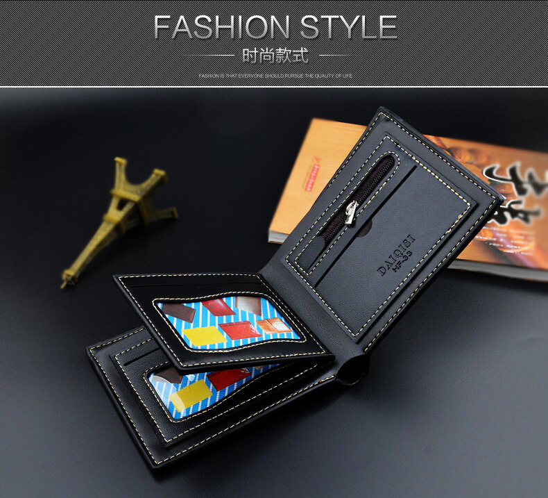 New men's wallet spliced ticket holder details Picture
