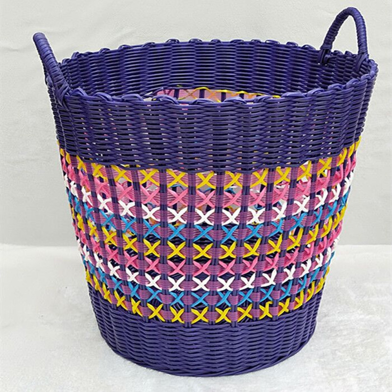 脏衣服收纳筐脏衣篮 家用装放衣物的篮子脏衣篓寝室 宿舍洗衣桶娄白底实物图