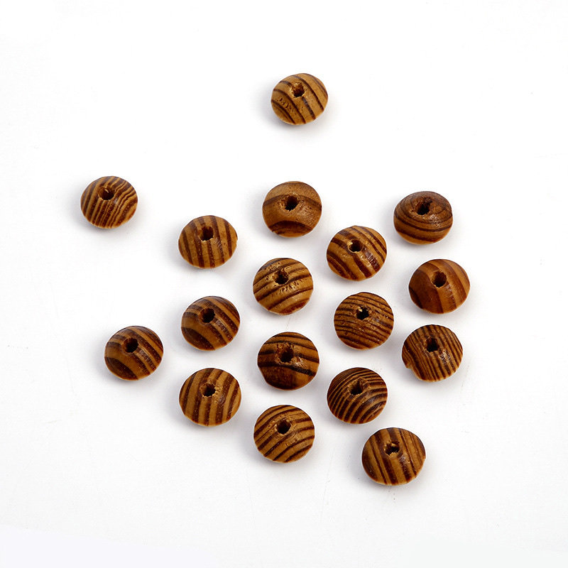 Cross-border DIY jewelry accessories, abacus wood beads, pine wood diamond beads, loose beads, bag accessories, custom wood beads Item Picture