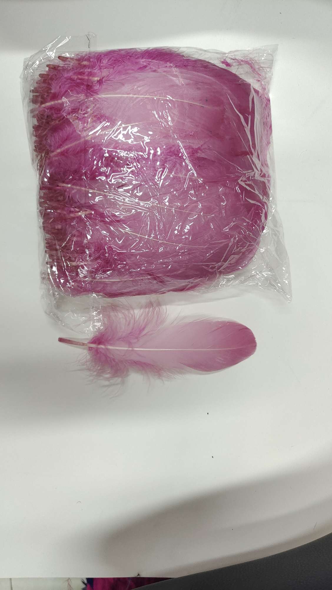 鹅毛小飘羽毛浅绿色细节图