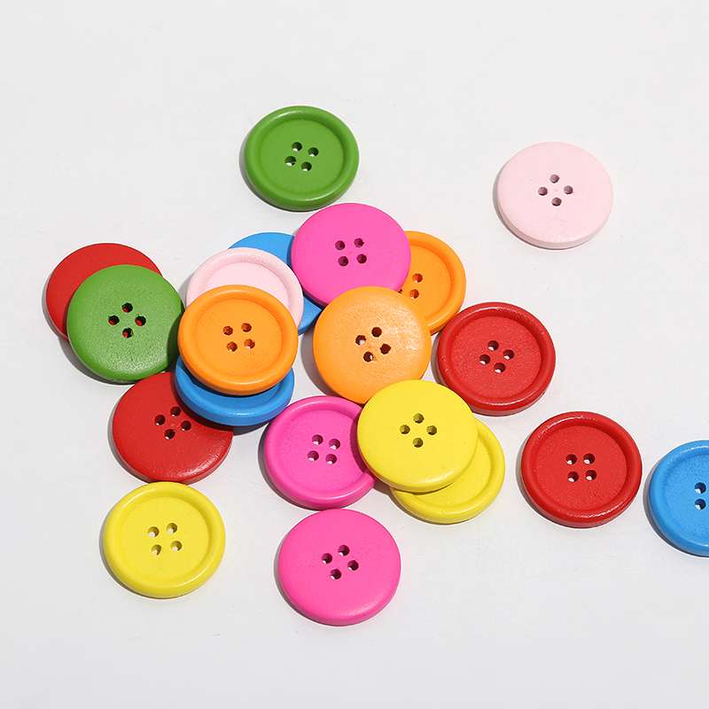 木头纽扣彩色纽扣彩印打标纽扣服装辅料配饰厂家直销详情图2