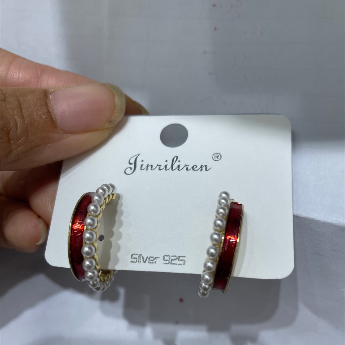 Today beauty Korean version earrings red ring pearl series product recommendation