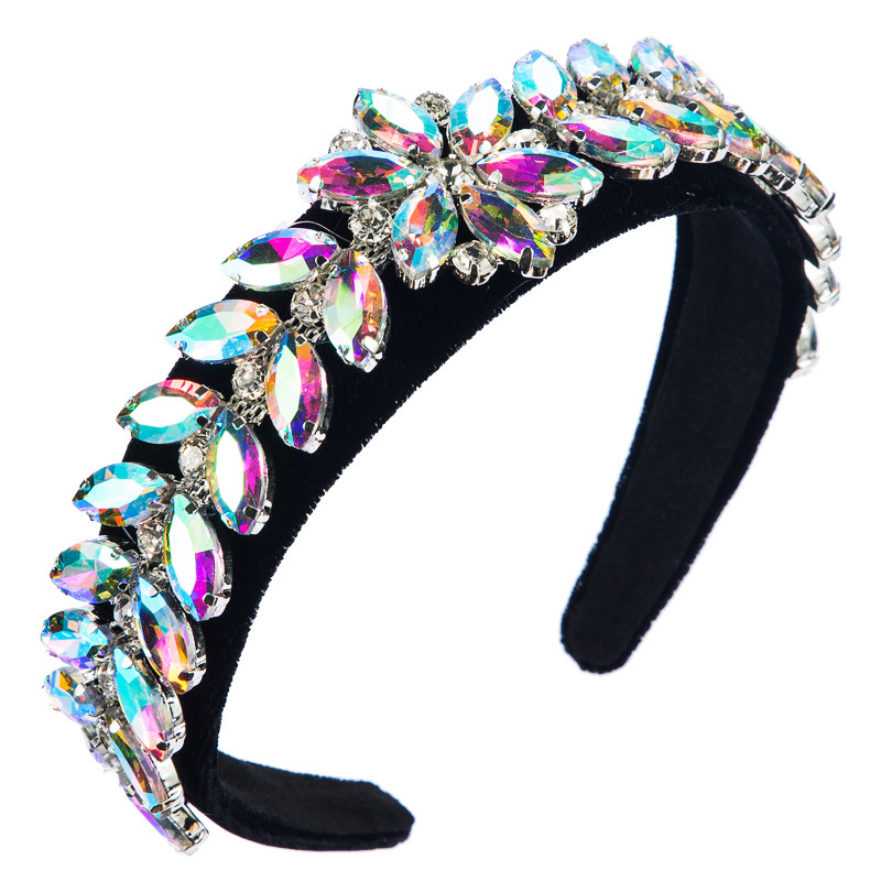 European and American popular fashion leaf and flower accessories, hair bands and champagne Specification drawing