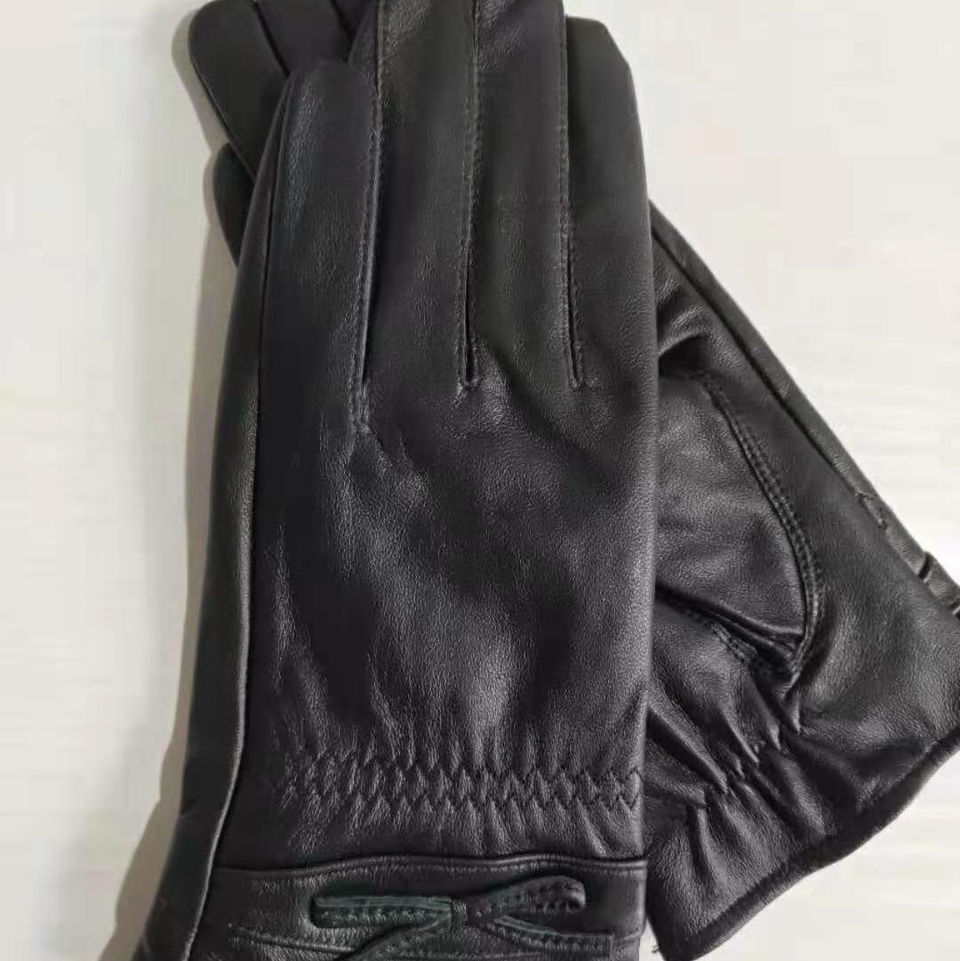 Goat leather gloves for men warm extra thick extra fleece winter touch screen for women drive motorcycle thin