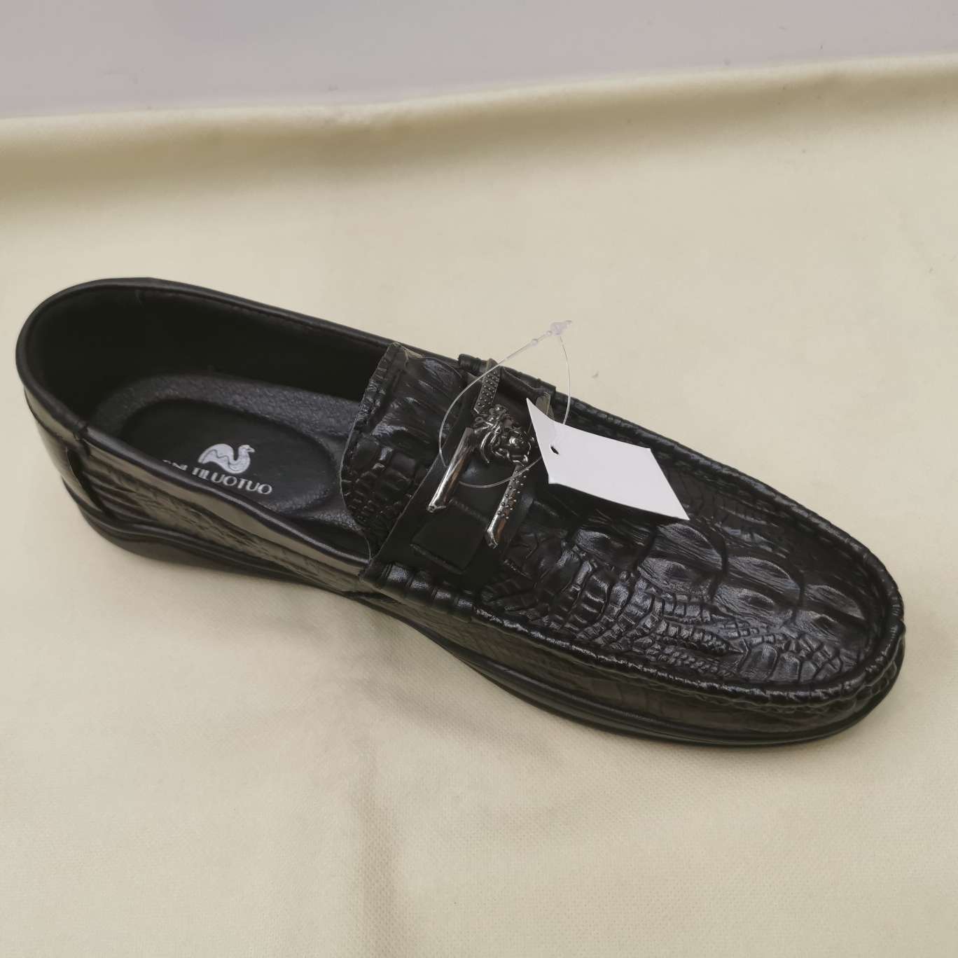 男士真皮鞋库存尾货特价处理真皮鞋牛皮男鞋一脚蹬商务休闲男皮鞋透气软底豆豆鞋详情图7