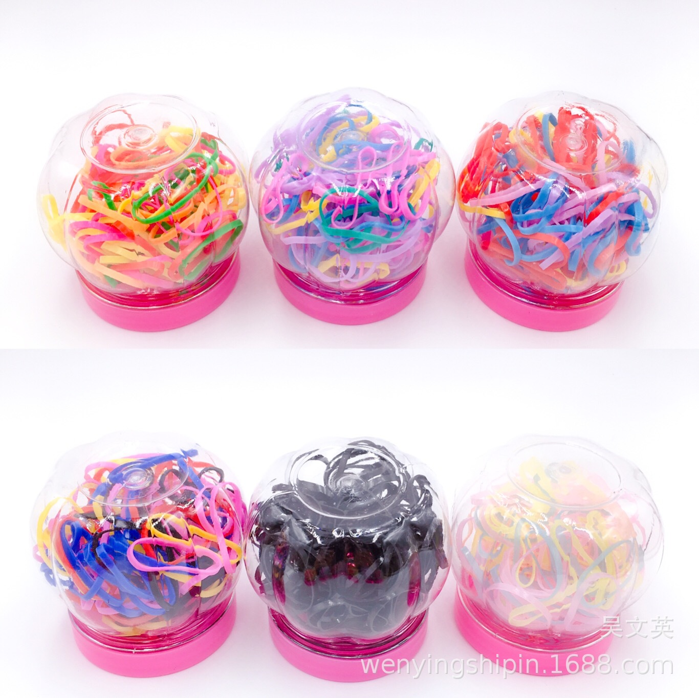 Children's rubber band hair bands can be pulled unbreakable. 12 cans in a large pack