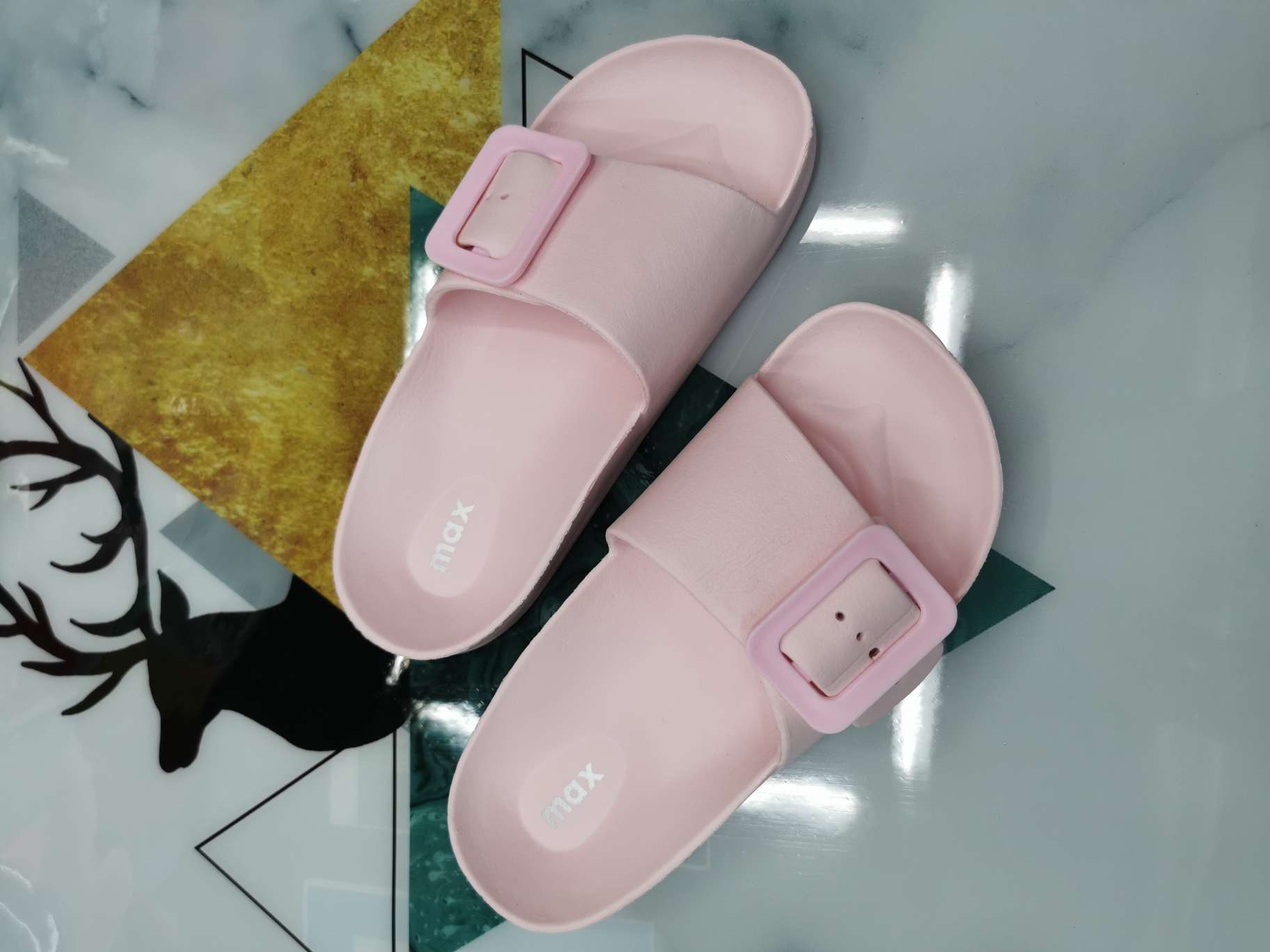 Custom-made EVA single-button flip-flops pic 1