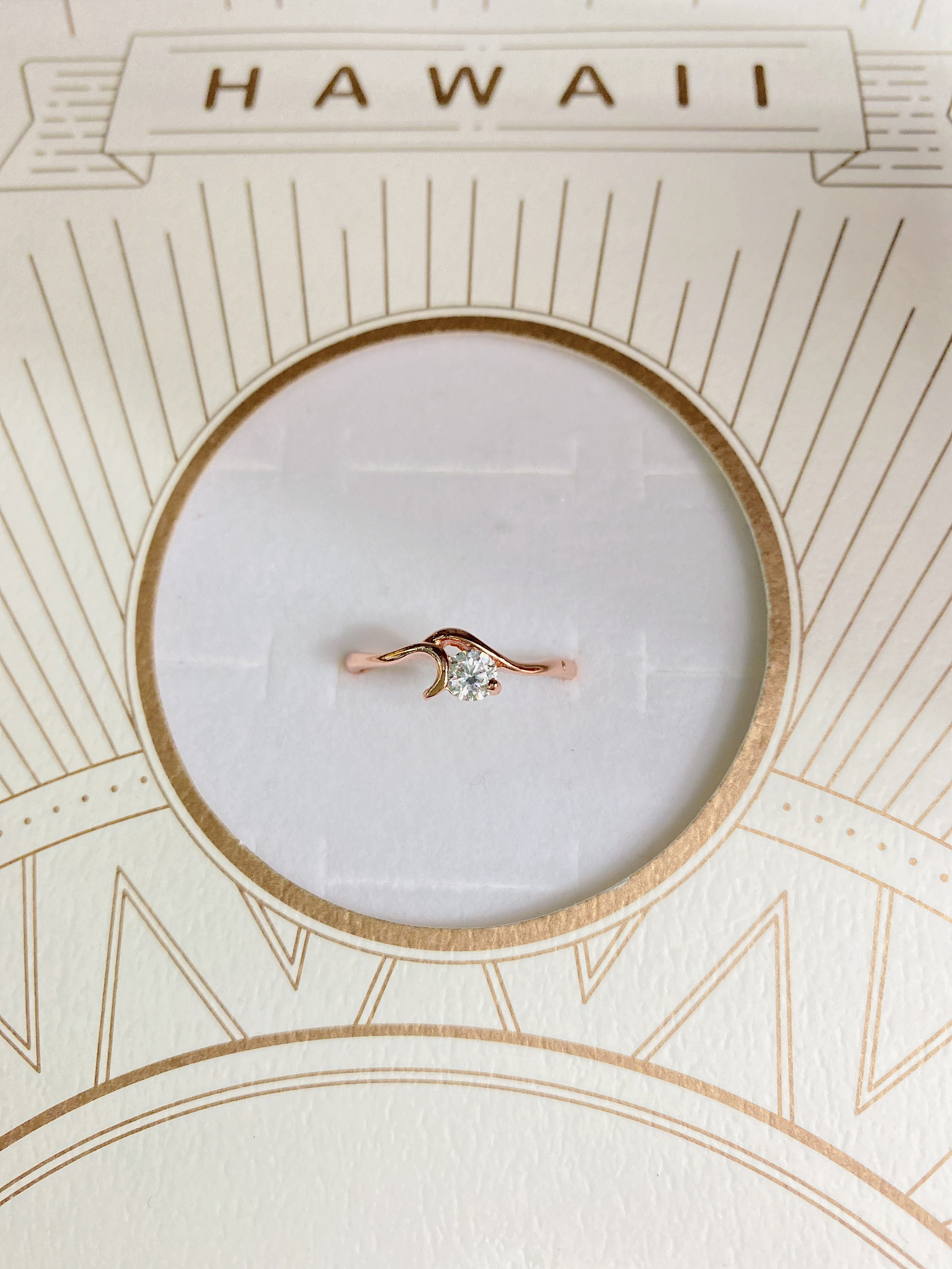 电镀玫瑰金保色4⃣️厘锆石流行百搭款女士戒指11号细节图