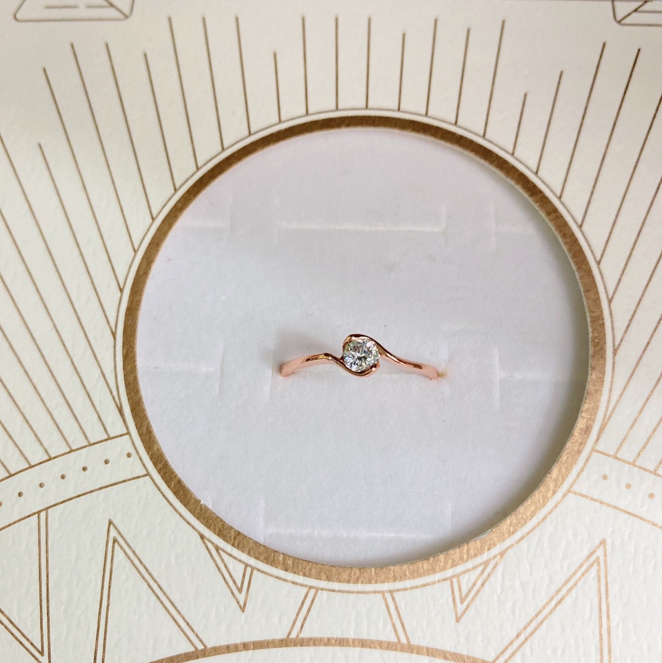 Electroplated rose gold preservation 4⃣️ Bali zircon popular all-match women's ring 8⃣️