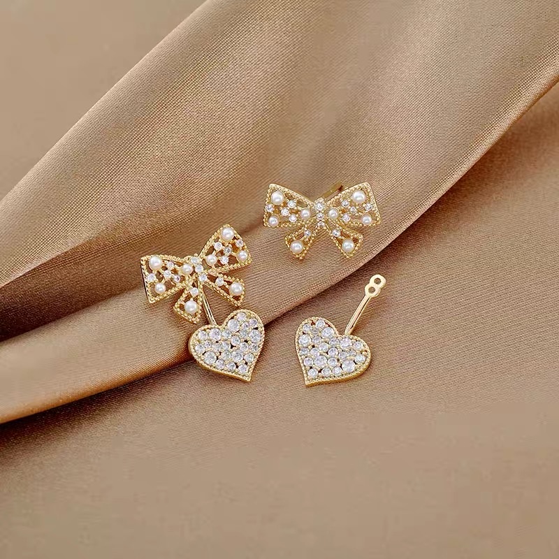 Personalized design of sweet and trendy earrings for Japanese and Korean celebrities, luxurious and stylish Item Picture