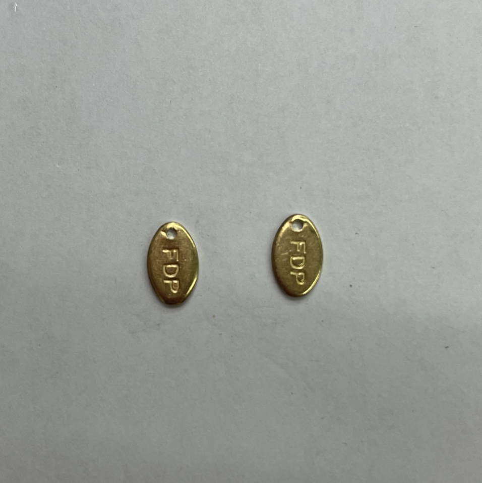 Aotong accessories XH04013 oval one hole lettering tag thumbnail