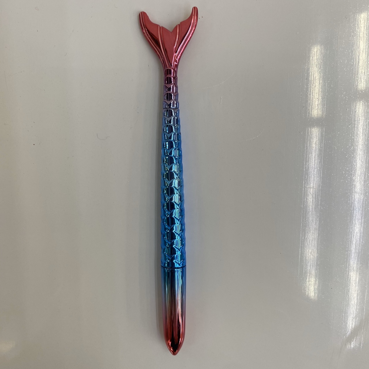 大红色美人鱼造型工艺中性笔书写工具学习文具学生用品