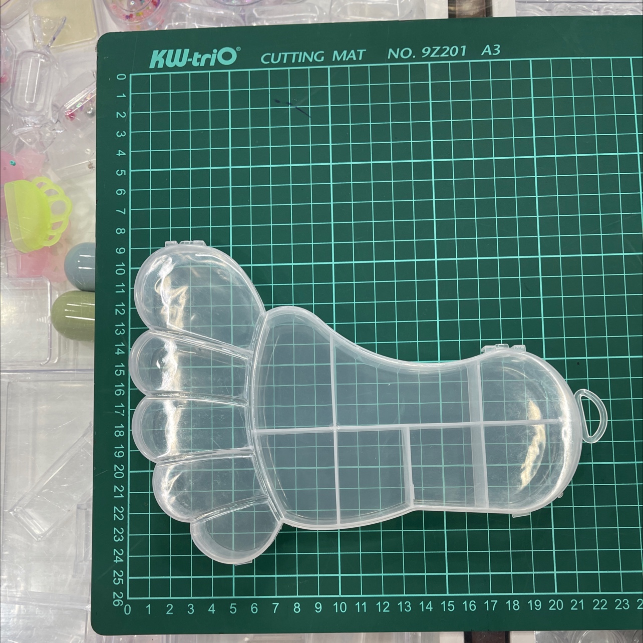 Square storage box big feet white