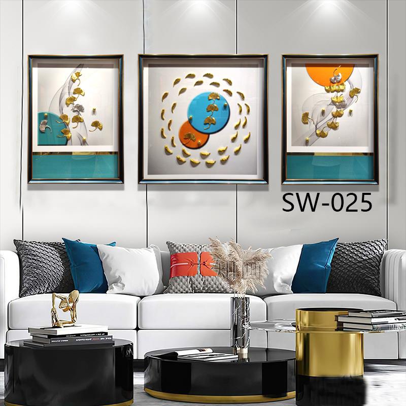 Foam frame hand-made triplet hanging picture