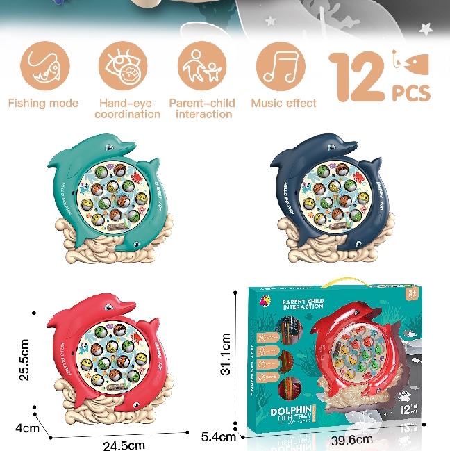 海豚旋转钓鱼盘