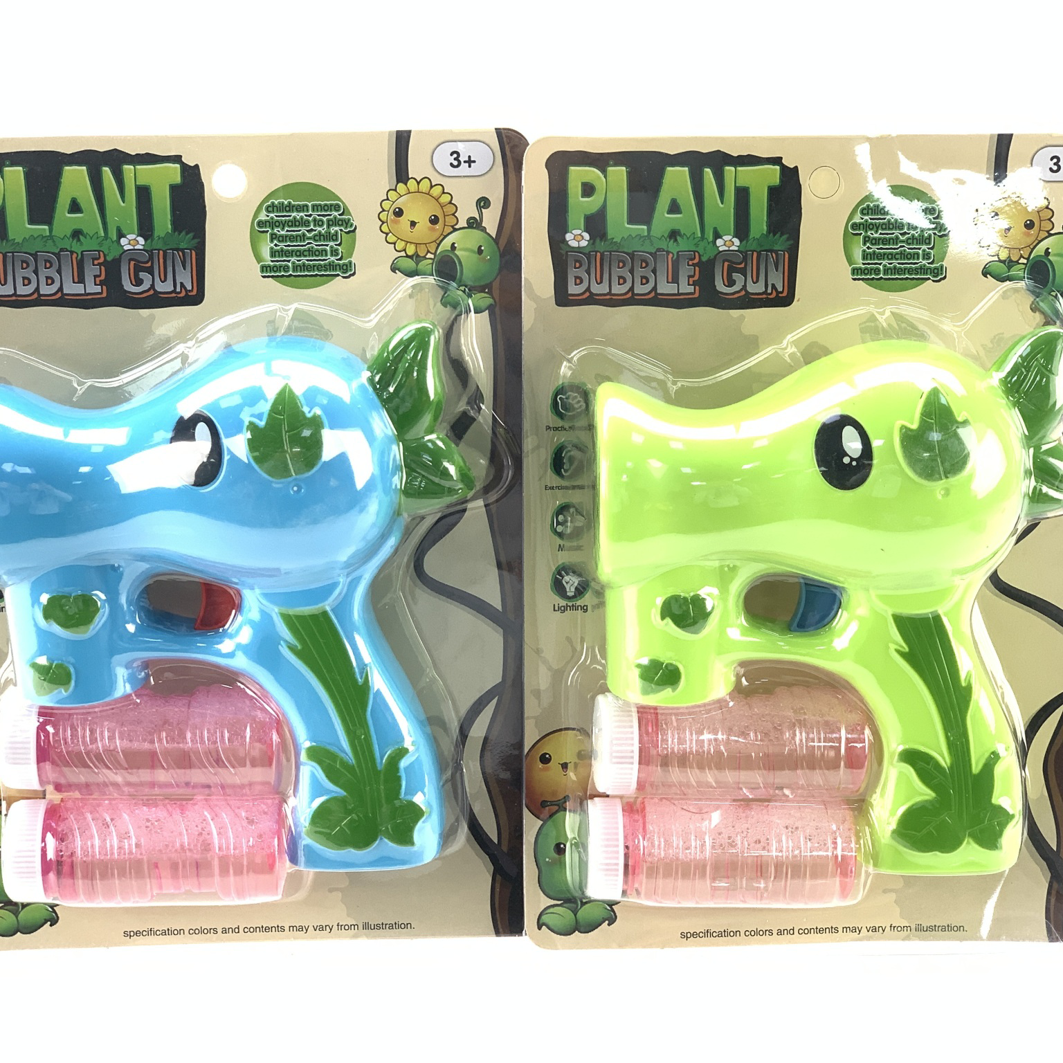 Pea gun handboard with bubble gun