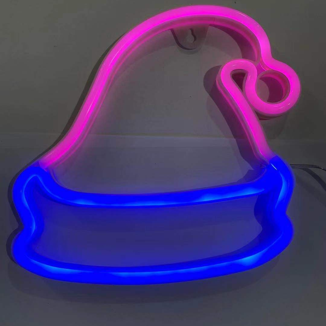 Lighting fixtures, Christmas lighting fixtures, Christmas hats hanging on the wall