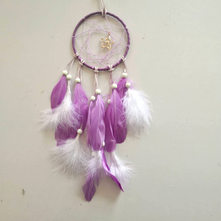 A handmade dreamcatcher pendant with a girlish heart, a birthday, graduation and Christmas gift pendant for student friends and best friends details Picture