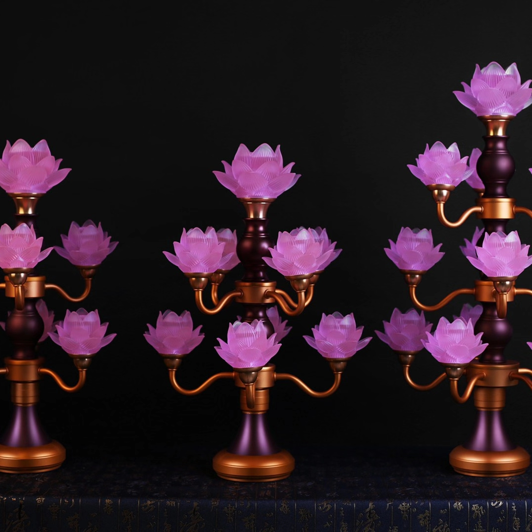 Lámpara de flores con siete piezas